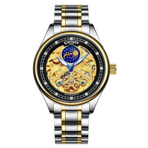 KINYUED Tourbillon automatic mechani fashion stainless steel men wrist