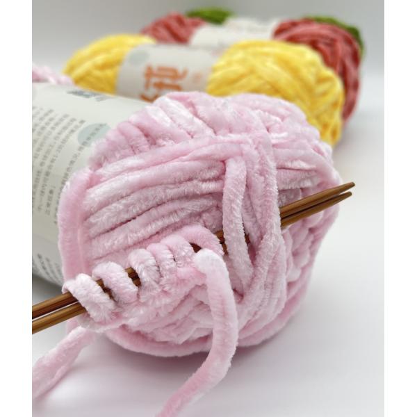 100gram 100meters Chenille Yarn Soft And Fluffy Micro Polyester Fluffy Yarn For Crochet