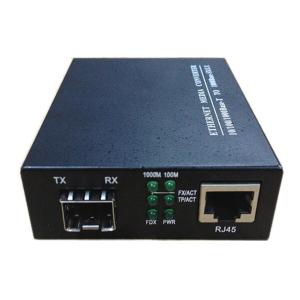 Single Mode Fiber Rj45 48V DC 120km SM Sfp Media Converter
