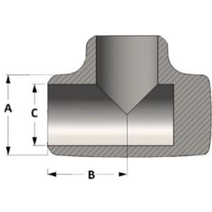 UNS C71500 SMLS DN 200x100 Target Tee CuNi 9010 3 х 2.5mm Butt Welding Fittings