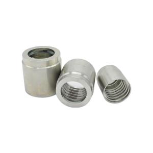 Silver / Golden Hydraulic Hose Fitting , Hydraulic Pipe Fittings Galvanized Zinc