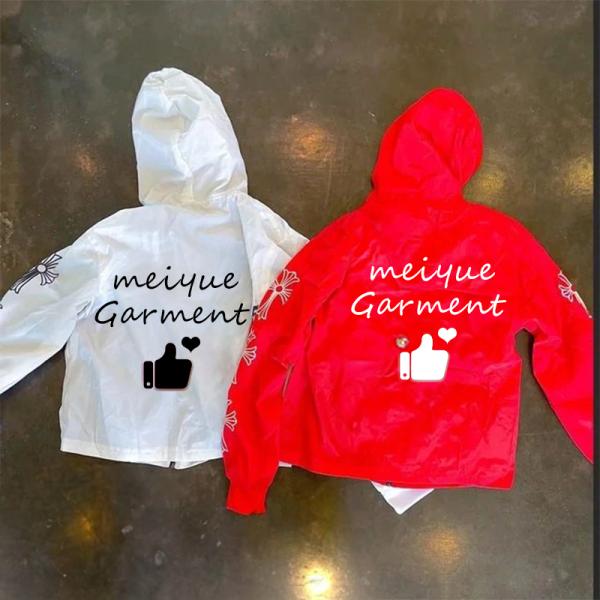 Custom Double Layer Nylon Hoodies Oversized Jacket Cropped Shorts Jogging Suit Unisex Wiindbreaker Zip up Hoodie and Short Set