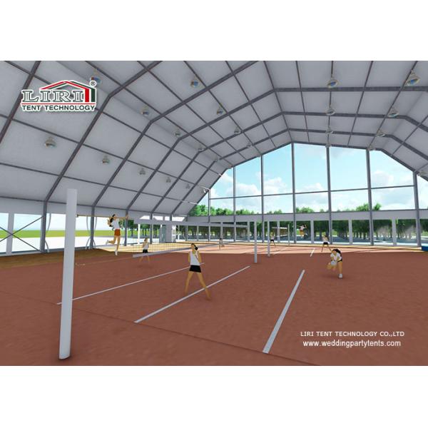 30m Width Polygon Outdoor Sports Tent With Aluminum Frame / PVC Fabric