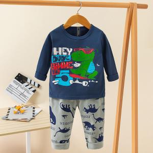 Autumn leisure Long Sleeve Cotton Pyjamas Children Cotton On Matching Pjs