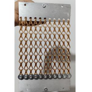 Gold Anodized Chain Mail Decorative Metal Link Mesh Curtain Aluminium Alloy Coil