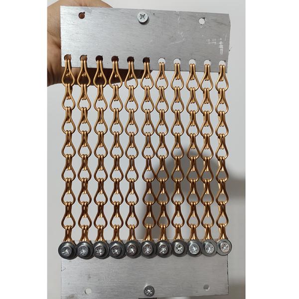 Gold Anodized Chain Mail Decorative Metal Link Mesh Curtain Aluminium Alloy Coil