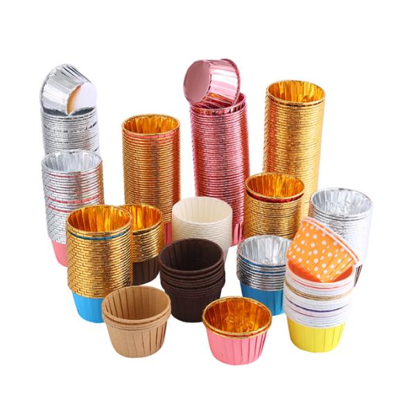 High Temperature Resistant Rolling Mouth Muffin Cup Cake Baking Molds Multi Colour
