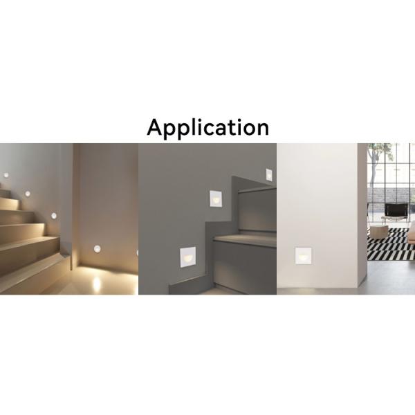 DC24V Tunable Round Stair Lights White 2700K-6500K Round LED Step Light