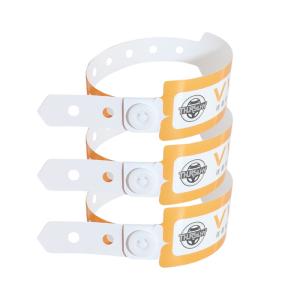 full logo custom waterproof disposable Plastic wristbands For Events
