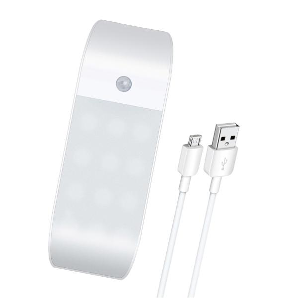 Buy USB Rechargeable 12 LED PIR Motion Sensor Wardrobe Closet Nightlight Night Lamp For Home Corridor Bathroom at wholesale prices