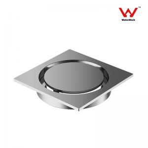 Quality Square Brass Shower Floor Drain Anti Odor Silver Electroplating Without Trap for sale