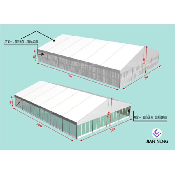 Buy Soundproof 20x30m Aluminum Frame Tent With ABS SideWall Glass Sidewall at wholesale prices
