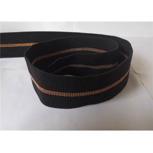 4.5mm Polyester Elastic Webbing Black Clip Gold Wire