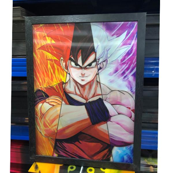 Non Toxic 3D Lenticular Poster Printing Goku Wall Art Painting