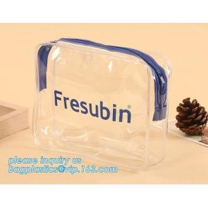 Soft PVC EVA Clear Plastic Vinyl Cosmetic Packaging Bag with Zipper, makeup