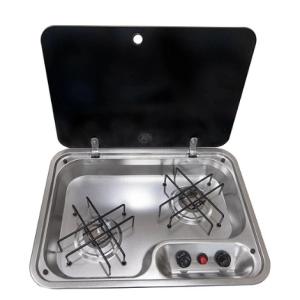Hot Sales RV Cooker Gas Built-in 1/2/3 Burner camping Gas Stove With Sink LPG