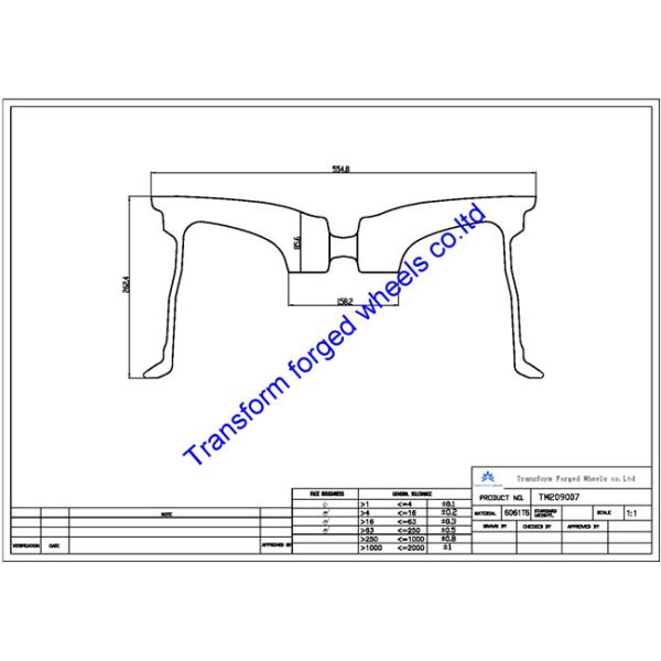 TM209007 20X9 inches forged wheels monoblock wheels blanks Dimple style barrel and rims