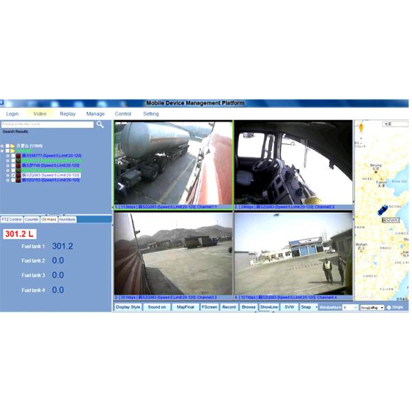 1080P 4G Live Video Streaming Dual SD Card Mobile DVR Fleet Management Fuel Monitoring