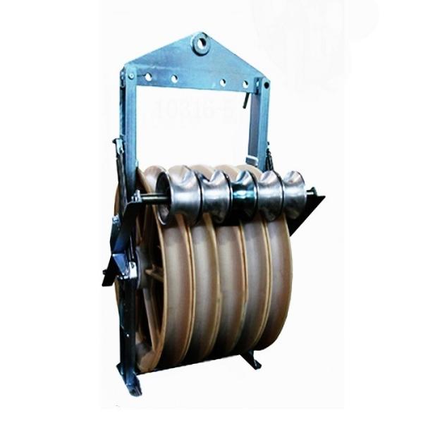 Buy OEM Stringing Power Cable Pulley Block With Grounding Roller at wholesale prices
