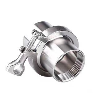 Cylindrical Head Code WZ SS 304 316 Tri Clamp Quick Connect Sanitary Pipe Clamp