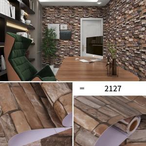 China 3D Wallpaper 1.48ft Width Home Decor Brick Wall Paper with Geometric Design on sale