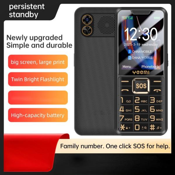 Unlock Sturdy Elderly Mobile Phone GSM 2G Dual card SOS Flashlight 2500mAh