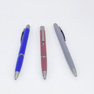 School Stationery Triangle Plastic Ball Pen Soft Coating Matt Ballpoint Pen With