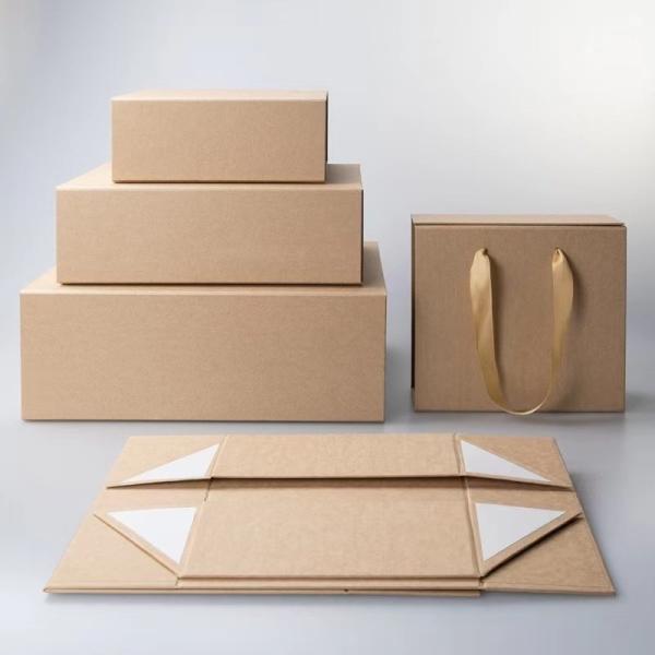 Buy Custom Matte Gold Paper Box Packaging Foldable Jewellery Gift Box at wholesale prices