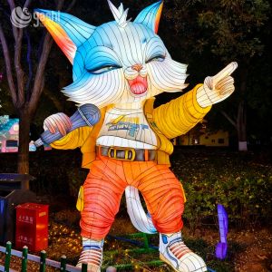 Chinese Festival Lantern - Cartoon Animal Cat Shaped Outdoor Decorative Lantern