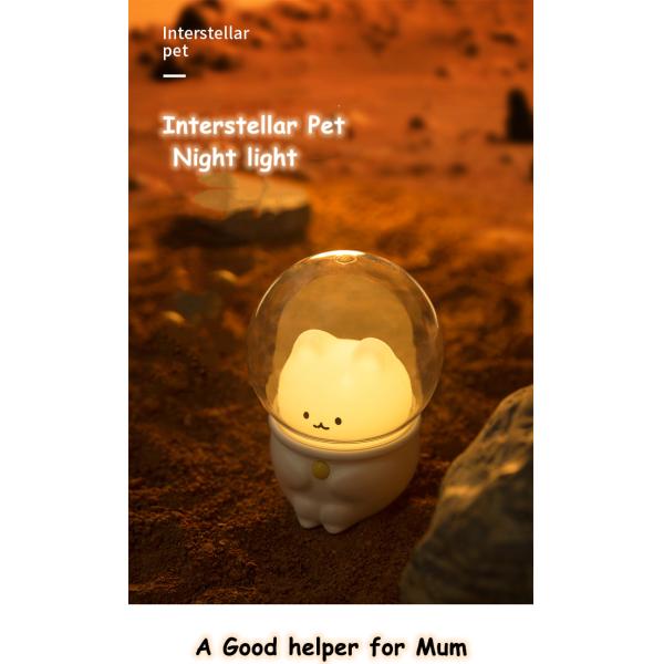 New Interstellar Pet Night light LED colorful atmosphere table lamp USB Rechargeable Bedside Night light for Children