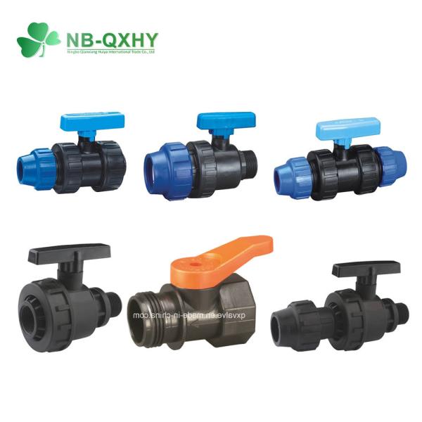 Equal Connection PP Compression Fitting PP True Union Ball Valve for Irrigation