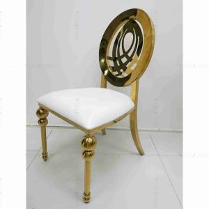 Classic Stackable Wedding Banquet Chair Stainless Steel Leather Wedding Chair