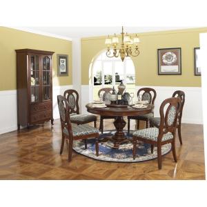 Rubber Wood Home dining room furniture Long and round dining table with 4/6