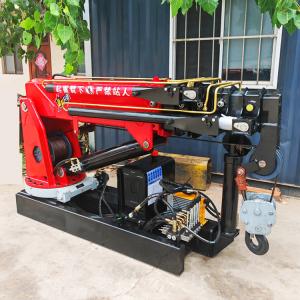 Quality 1.5 Ton Folding Arm Crane Truck High Quality Truck Mounted Crane Mini Knuckle Truck Crane for sale