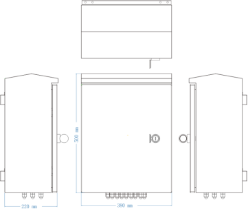 QB2082SGPE-HS Outdoor Small Size Power Supply Cabinet With Heater Pole Mounted Box