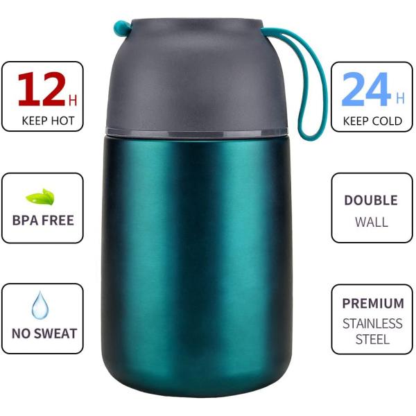 Vacuum Insulated Food Jar Hot Food Containers for Lunch School Soup Thermos For Kids,Travel Food Flask Hot Cold