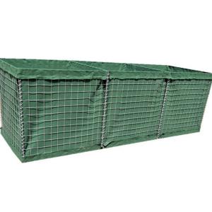 China Low Carbon Steel Wire Mesh Gabion Box HESCO barrier System For Security And Defence Walls on sale