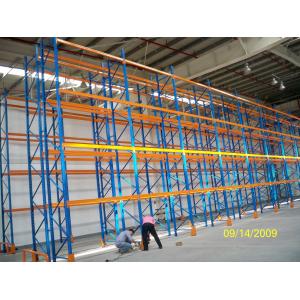 Blue and Orange Adjustable Pallet Racking