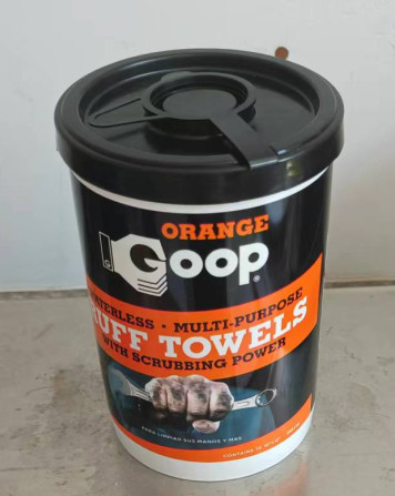 Customized White Polypropylene Tinplate Pails and Buckets with Gold Phenolic