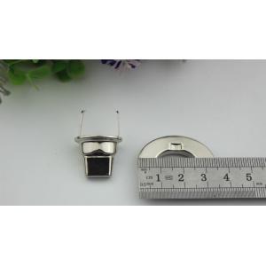 Guangzhou bag oval shape hardware zinc alloy silver color metal twist turn lock