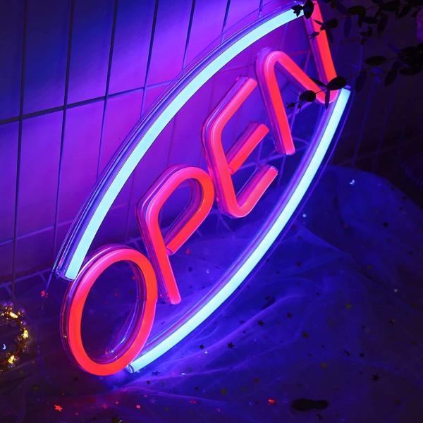 AC110V Led Neon Open Sign 80ra Red Bar Open Light Up Sign