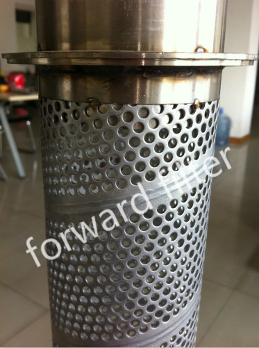 Galvanized Steel Perforated Muffler Pipe Straight Spiral Welded Lock Seam