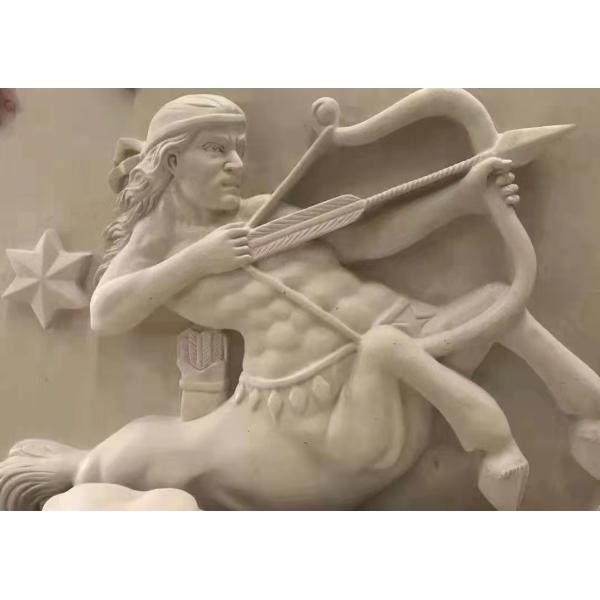 Exquisite Custom Beige Sandstone Carvings Hand Carved Stone Wall Relief