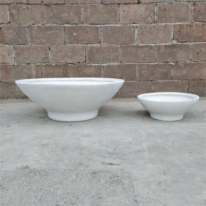 Bowl Shape Fiber Clay Flower Pot Small Size Bowl Planter Box For Indoor Outdoor