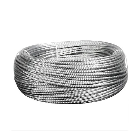 Buy Stainless Steel Grade Fiber / Cotton Core Galvanized 1X7 Steel Wire Rope for Electric Non-Alloy and Durable at wholesale prices
