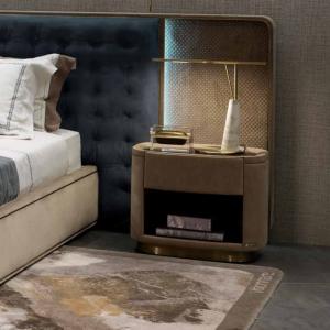 frosted Leather Storage Cabinet