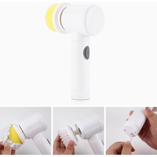 ABS Electric Spin Scrubber Rechargeable With 3 Brush Heads