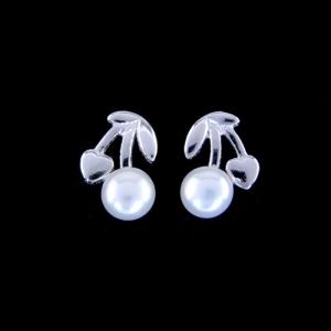 Quality Cherry Shape Children Silver Jewellery S925 Platinum With Real Pearl for sale