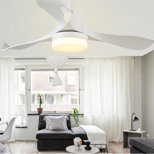 220V Ceiling Fan Light LED Energy Remote Control Ceiling Light Fan Indoor Living Room White Ceiling Fan(WH-CLL-21)