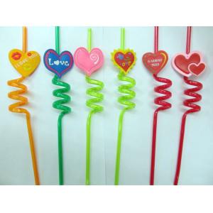 China Disposables plastic drinking Straws Creative Arts Assorted Colors on sale